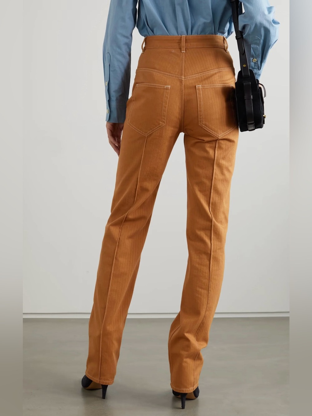 New! Isabel Marant Pantalon Lirokae Terracotta Straight Pants Quiet Luxury🧡 S - Picture 3 of 11